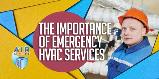 A man in an orange hardhat and work clothes stands in front of HVAC equipment.