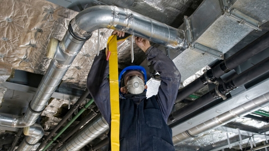 A person in safety gear