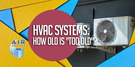 A wall-mounted air conditioner unit is pictured, with text about HVAC systems and their lifespan.