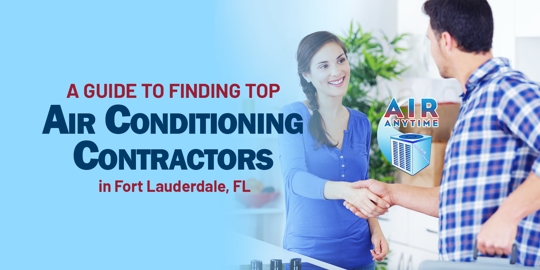 A guide to finding top air conditioning contractors in Fort Lauderdale, Florida. People are shaking hands.